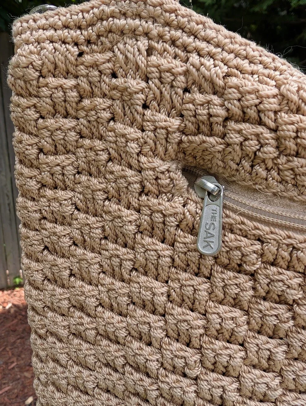 The Sak Beige Crochet Shoulder Bag